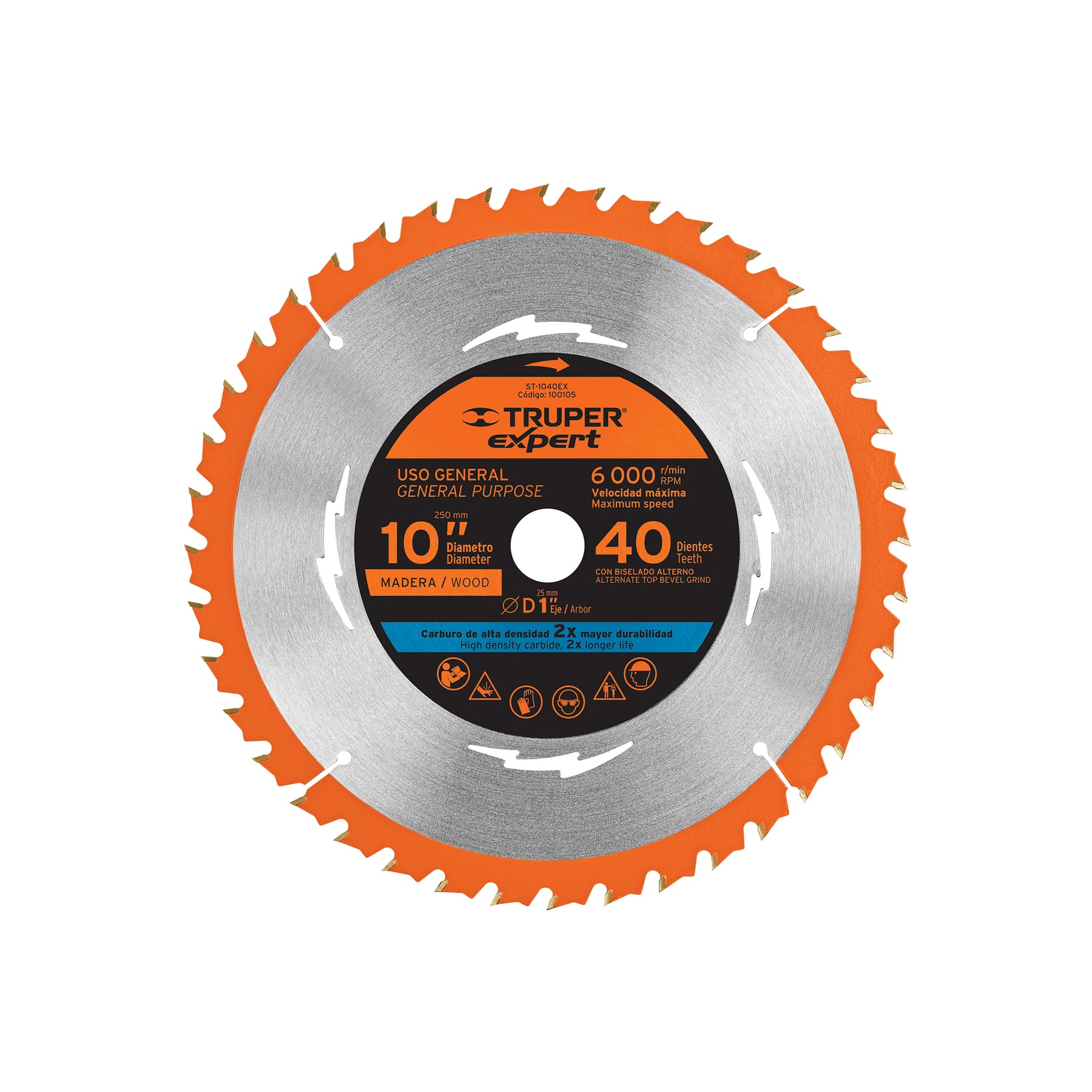 ST-1040EX.jpg Disco sierra 10' para madera, 40 dientes centro 1', EXPERT ST 1040EX