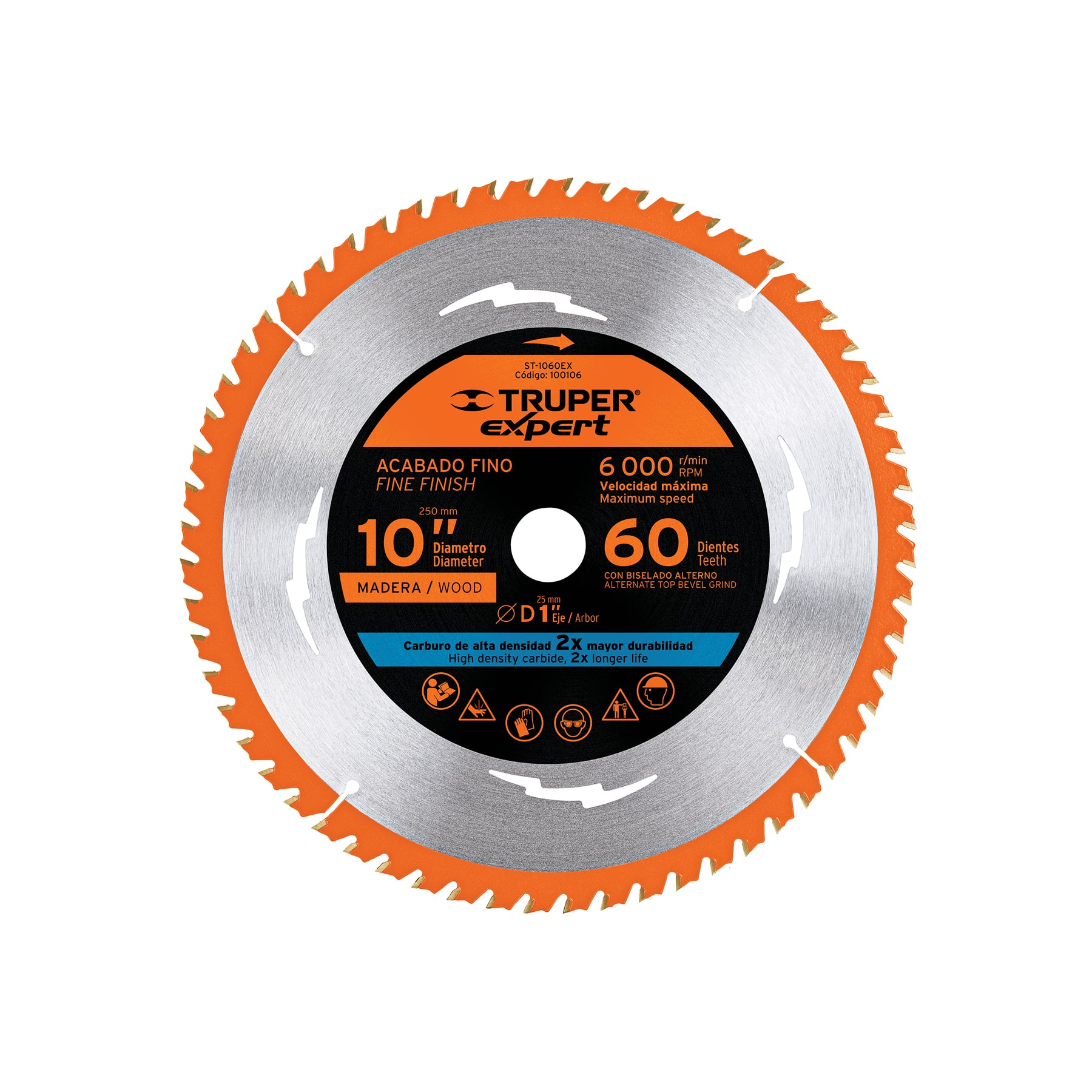 ST-1060EX.jpg Disco sierra 10' para madera, 60 dientes centro 1', EXPERT ST 1060EX