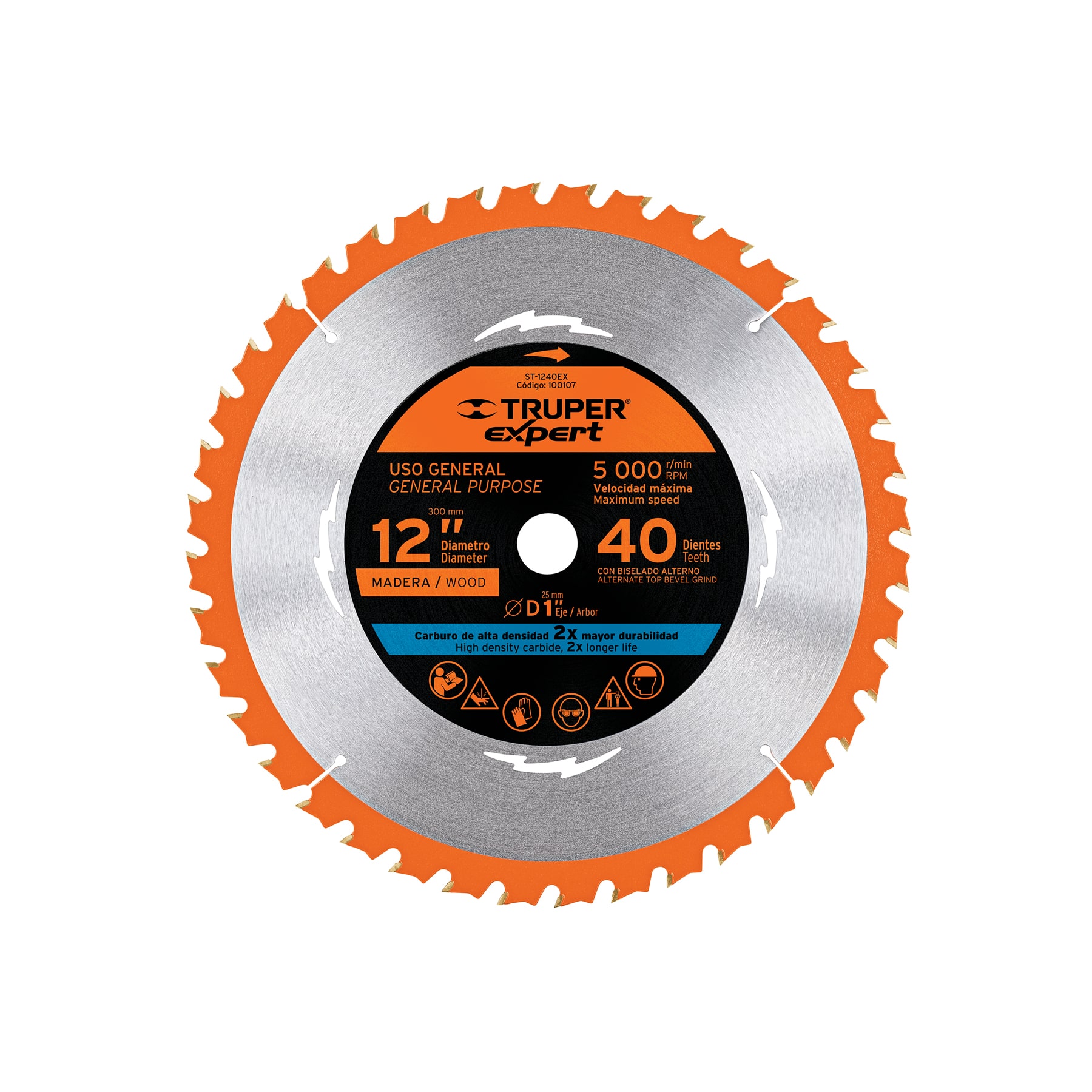 ST-1240EX.jpg Disco sierra 12' para madera, 40 dientes centro 1', EXPERT ST 1240EX