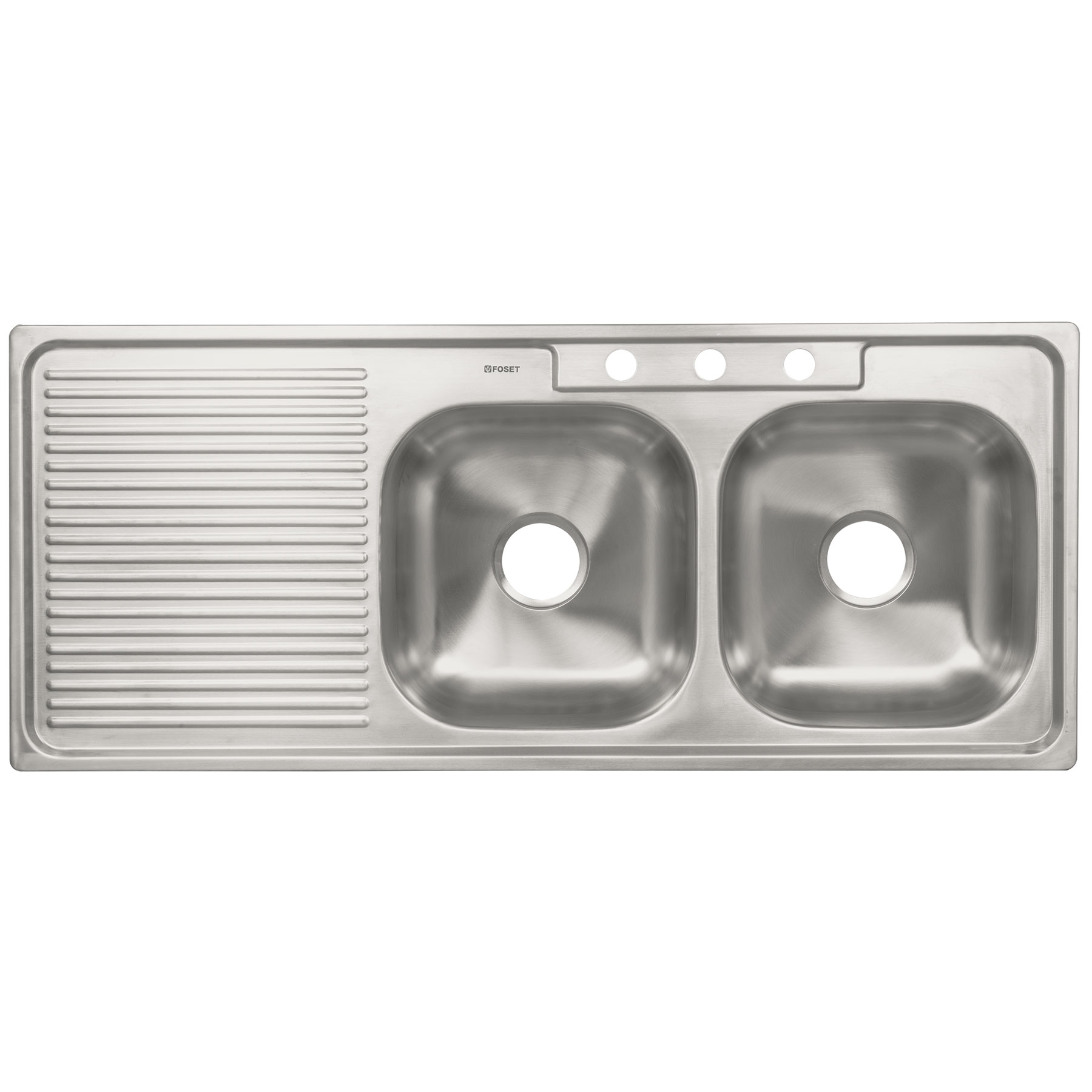 TA-1202TD.jpg Tarja de empotrar 120 x 50 cm doble tina derecha, FOSET TA 1202TD