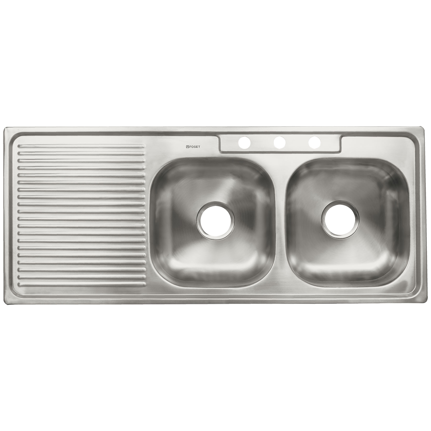 TA-1202TDB.jpg Tarja de empotrar 120x50cm doble tina derecha, FOSET BASIC TA 1202TDB