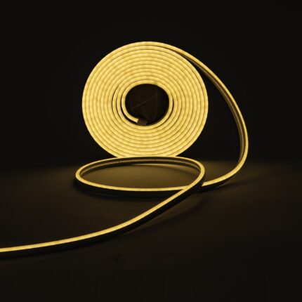 Tira flex LED neón 11 W para interior y exterior, 5 m, ámbar