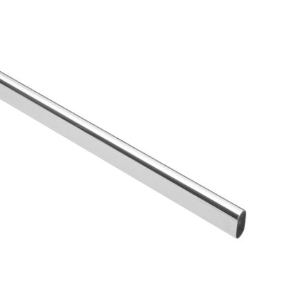 Tubo ovalado para clóset, 1.2 m, cromo brillante, HERMEX