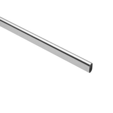 Tubo ovalado para clóset, 1.8 m, cromo brillante, HERMEX
